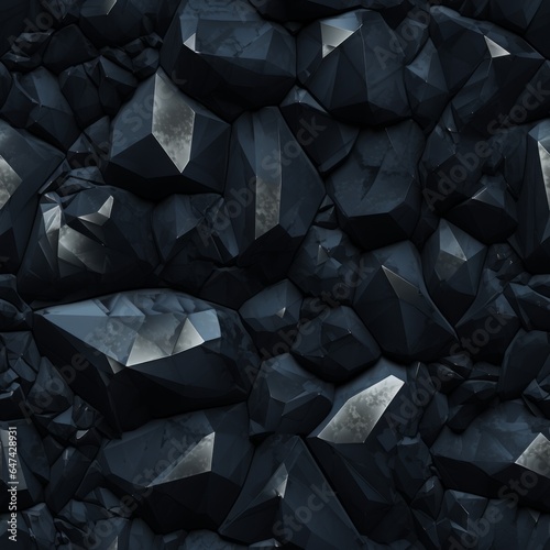 Obsidian Stone Creative Abstract Photorealistic Texture. Screen Wallpaper. Digiral Art. Abstract Bright Surface Square Background. Ai Generated Vibrant Texture Pattern.