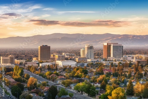 Foto Panoramic view of San Jose, California downtown area
