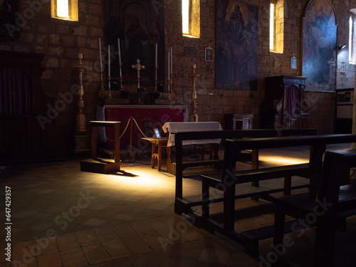 interni della Chiesa di San Donato in Civita di Bagnoregio. photo