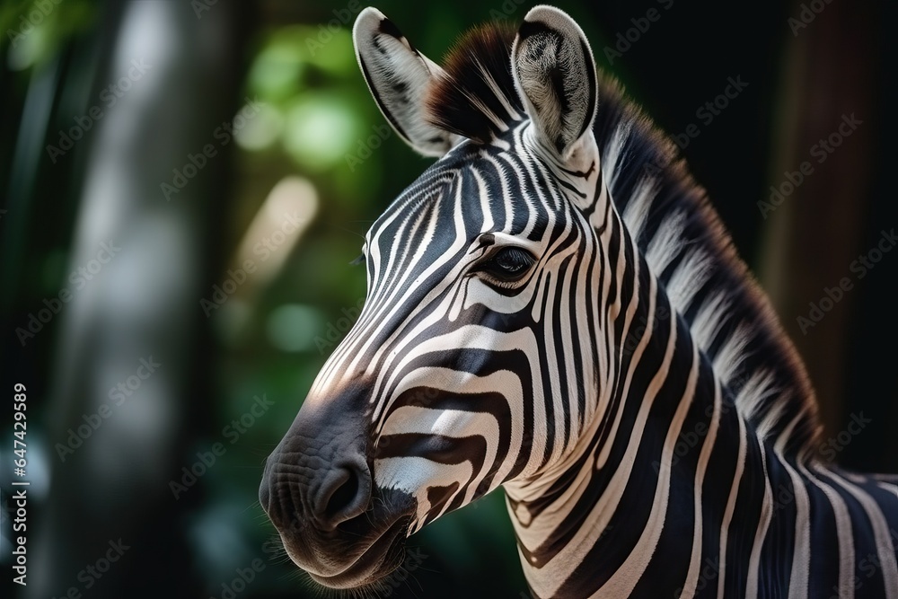Fototapeta premium Close up of zebra in the desert,