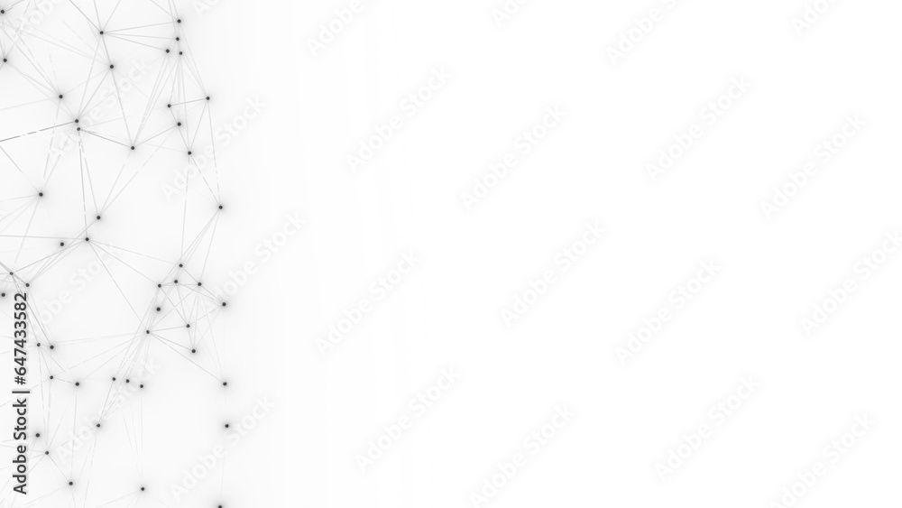 Abstract geometric white background. Plexus mesh backdrop.