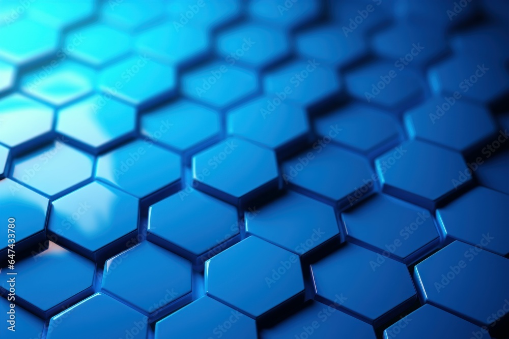 Azure Blue hexagon. Generate Ai Azure Blue hexagon. Generate Ai