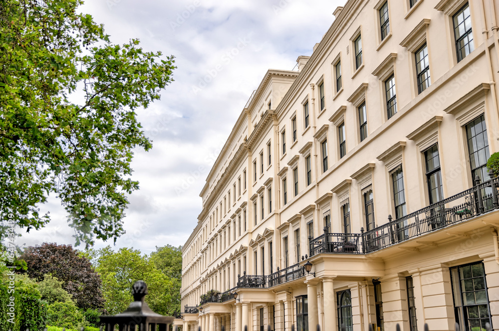 London, England - July 11, 2023: Classic architecture along the streets of Paddington on the outskirts of Hyde Park in London
London, England - July 11, 2023: Classic architecture along the streets of Paddington on the outskirts of Hyde Park in London