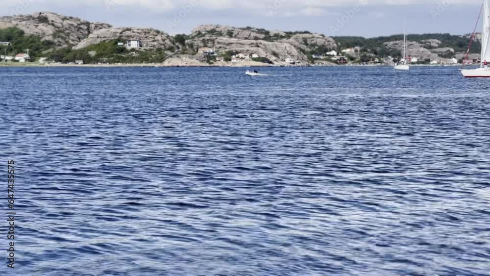 Motorboat on the sea Motorboat on the sea