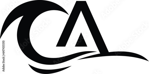 vector CA with wave logo