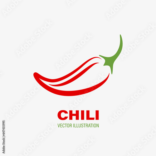 Flat Vector Red Spicy Chili Pepper Icon. Jalapeno Pepper Design Template for Asian and Mexican Spicy Food and Sauce