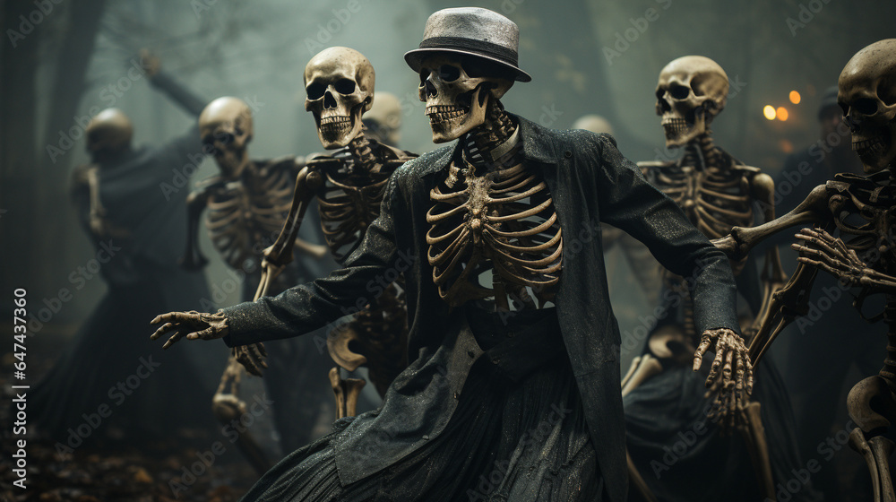 Fototapeta premium skeleton in the woods