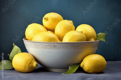 Bowl fresh lemons. Generate Ai
