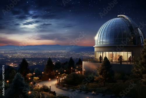 A famous observatory with beautiful views of the cityscape. Generative AI