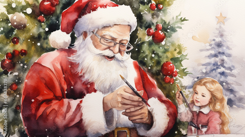santa claus with christmas tree santa claus with christmas tree