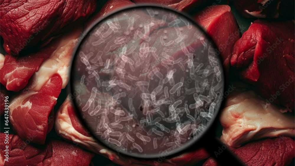 Searching for bacteria in raw meat Searching for bacteria in raw meat