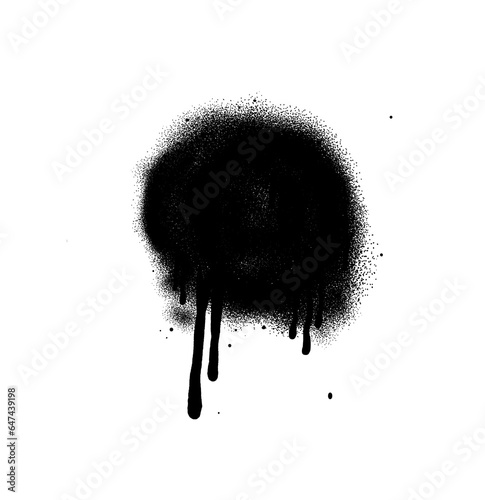 Spray paint shapes with smudges - Black Color Ink or paint Splash