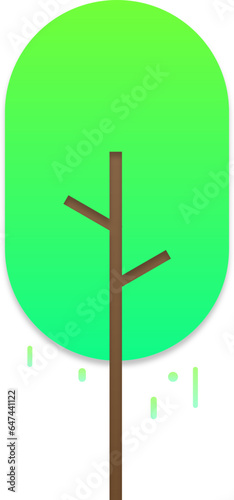 Flat illustration of a tree