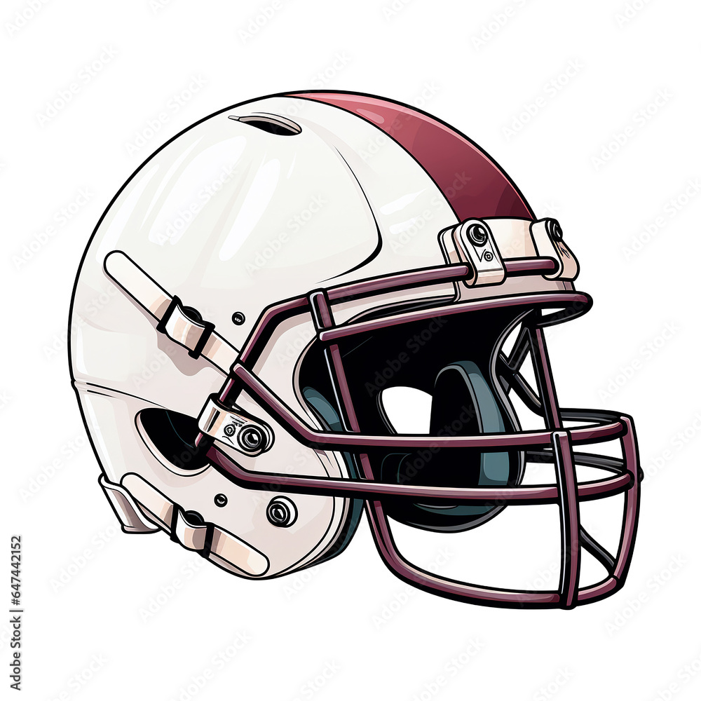 Fototapeta premium Headgear Essentials: The Minimalist Football Helmet - Created with Generative AI Technology 