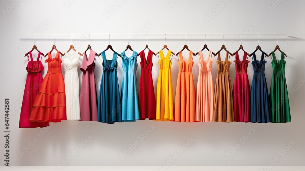 Image of colorful and stylish dresses.