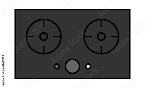 Stove Top view vector illustration design