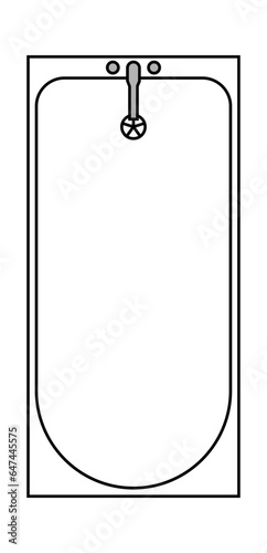 Bath Top view vector illustration design