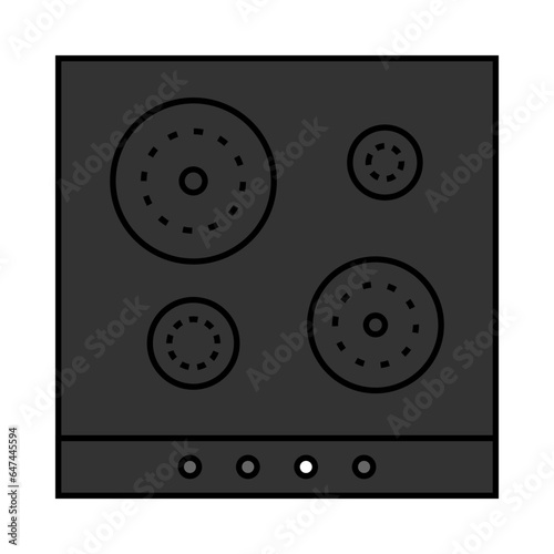 Stove Top view vector illustration design