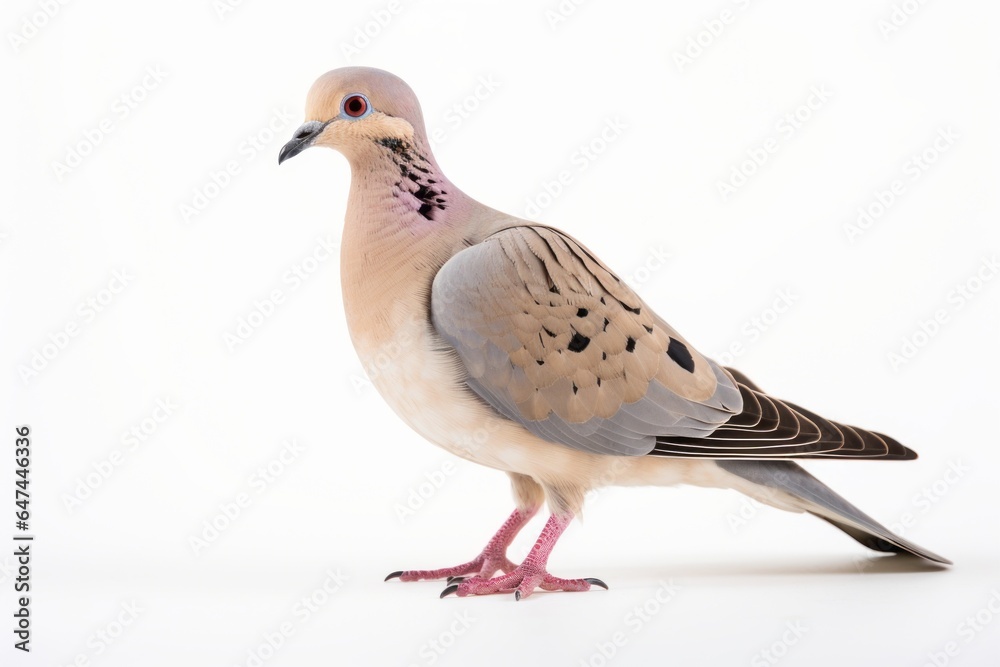 Close-up studio portrait of the bird Mourning Dove Zenaida macroura. Blank for design Close-up studio portrait of the bird Mourning Dove Zenaida macroura. Blank for design