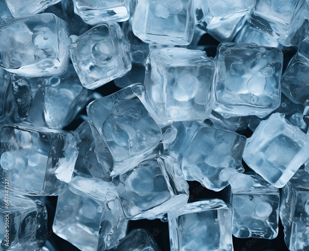 © Wakakel - Crystal Clear Coolness: Abstract Ice Cube Macro Background