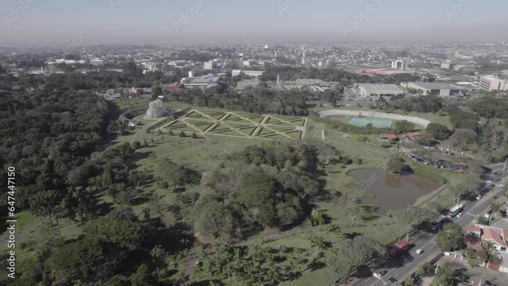 Imagens com drone do Jardim Botânico de Curitiba