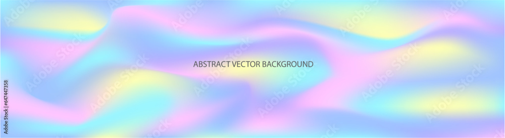 Pastel Vector Background with Soft Gradient and Holographic effect.