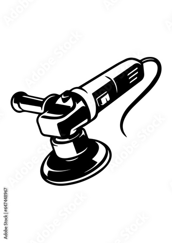 Vector image of polisher machine for car