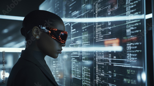 A hidden retinal scanner allows the diplomat cyborg to assess the veracity of statements made during negotiations, crossreferencing the data with vast networks of collective knowledge. photo