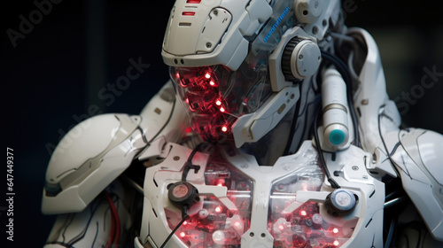 Numerous syringelike ports decorate the CyberMedics cybernetic suit, each containing specialized medications and antidotes to treat a wide range of injuries and ailments.