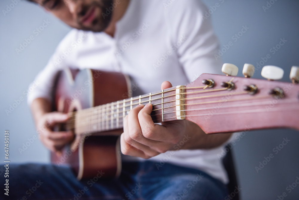 Fototapeta premium Handsome man with guitar