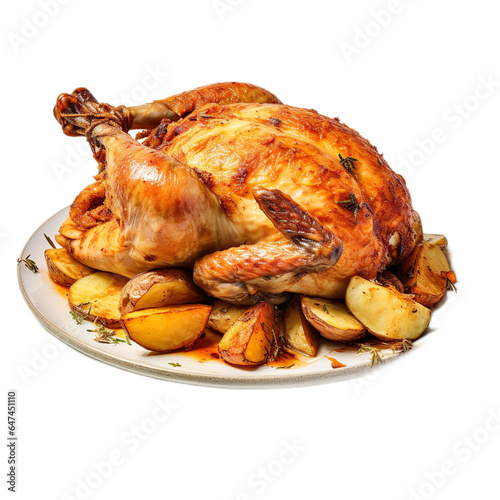 roasted chicken on a plate