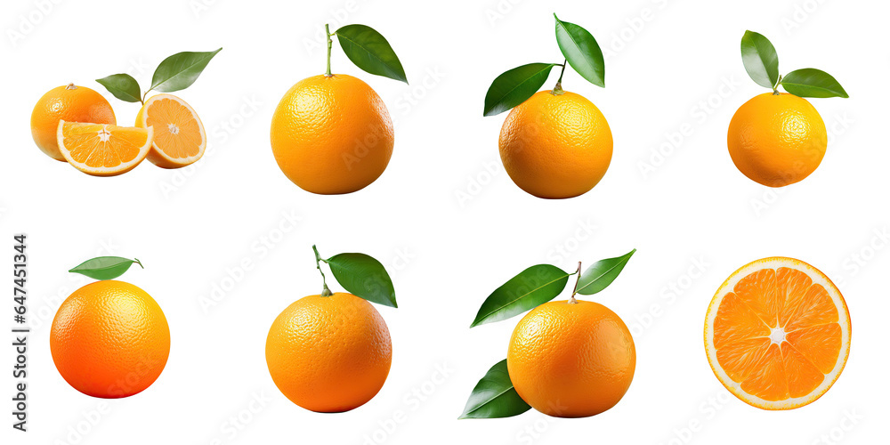Png Set Orange against a transparent background