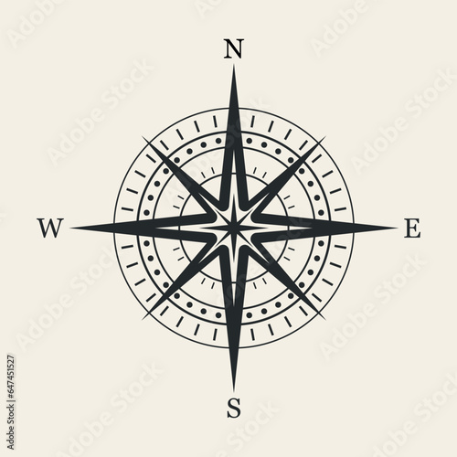 compass line logo vector design creative.