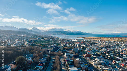 Ushuaia view from a drone