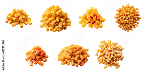 Png Set Italian rigatoni pasta showcased against a transparent background