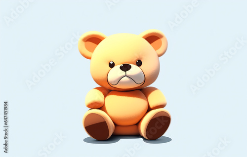 teddy bear sitting on a white background.