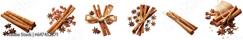 Png Set Cinnamon stick from above transparent background