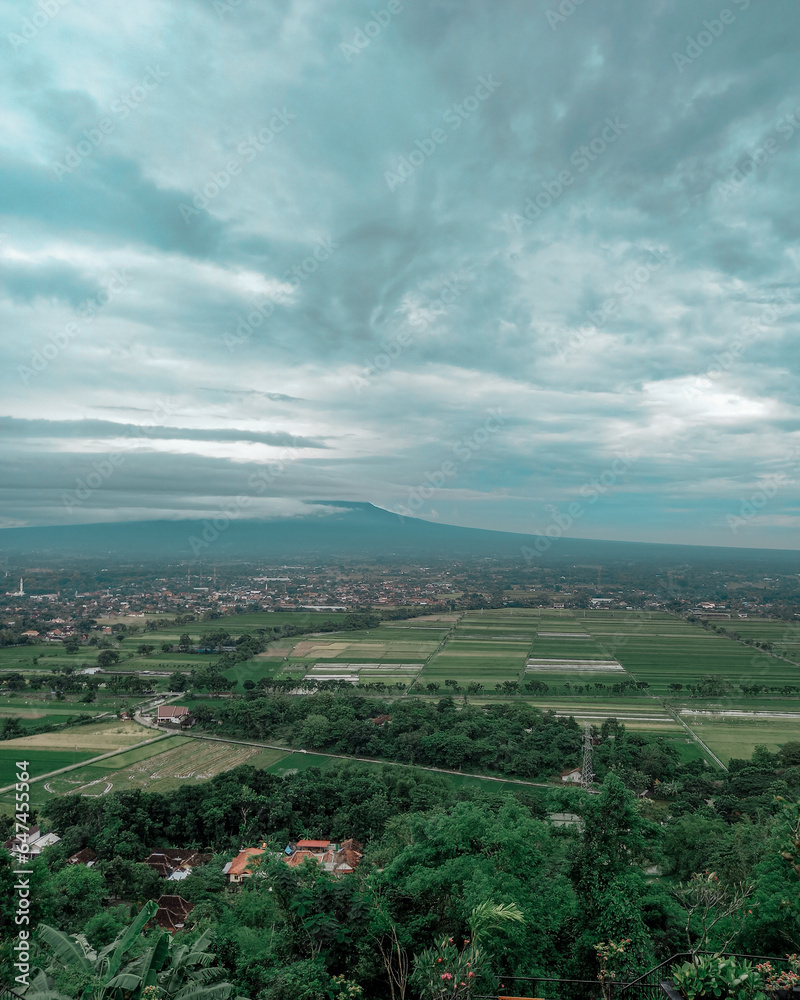 Natural scenery at the foot of Mount Merapi Yogyakarta, Indonesia