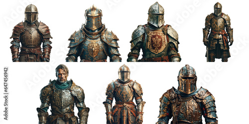 Png Set isolated transparent background medieval knight armor
