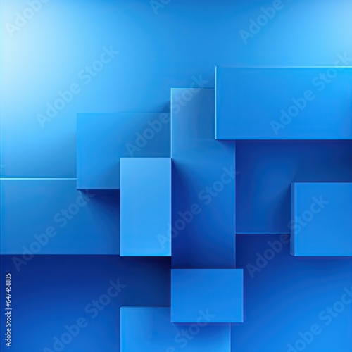Simple geometric blue background for design, cubes, blocks, square