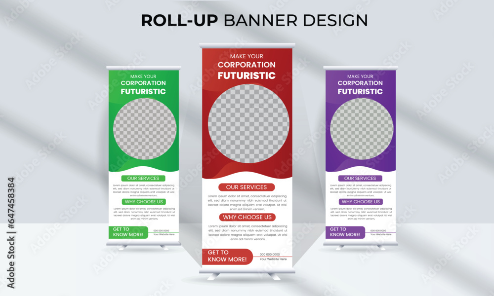 vector professional business roll-up banner design template vector professional business roll-up banner design template