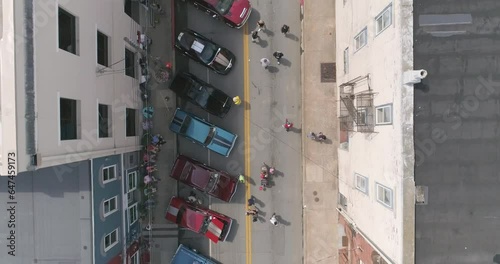 Cars on display during a car show along a closed street in Cynthiana, KY