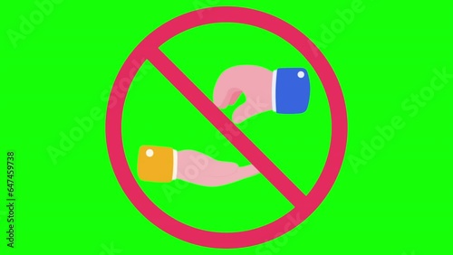 2d animated no give on green screen