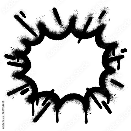 Spray Painted Graffiti explosion effect Sprayed isolated with a white background.