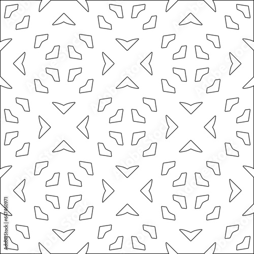 Abstract  background with figures from lines. Black and white texture for web page  textures  card  poster  fabric  textile. Monochrome pattern. Repeating design.