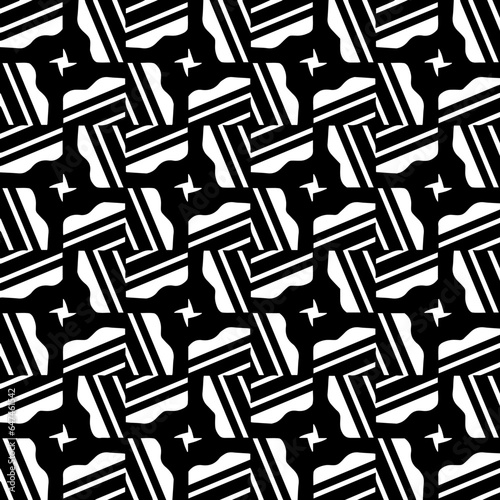 Black and white seamless pattern. Repeat pattern. Abstract background. Monochrome texture. Seamless texture for fashion  textile design   on wall paper  wrapping paper  fabrics and home decor.