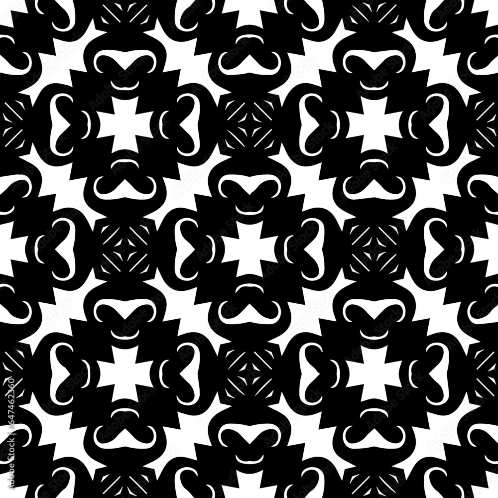 Black and white seamless pattern. Repeat pattern. Abstract background. Monochrome texture. Seamless texture for fashion, textile design, on wall paper, wrapping paper, fabrics and home decor. Black and white seamless pattern. Repeat pattern. Abstract background. Monochrome texture. Seamless texture for fashion, textile design, on wall paper, wrapping paper, fabrics and home decor.
