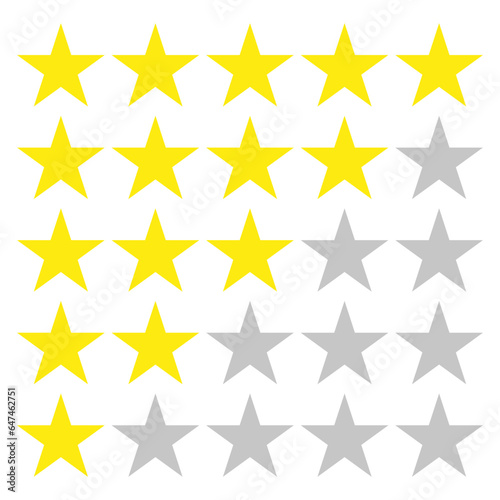rating stars set. Vector illustration. EPS 10.