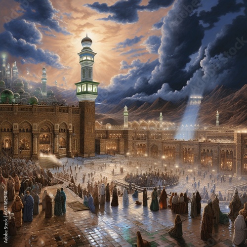 Astonishing wallpaper: Mecca's Majesty - Pilgrims circumambulating the Kaaba during Hajj photo