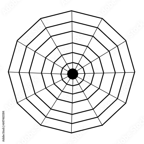 Cobweb house icon with twelve sides or called dodecagon